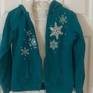 The Children's Place Teal Snowflake Jacket